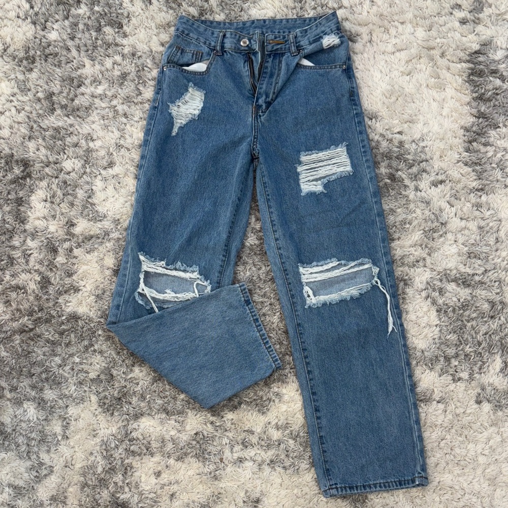 SHEIN Light Blue Denim Jeans